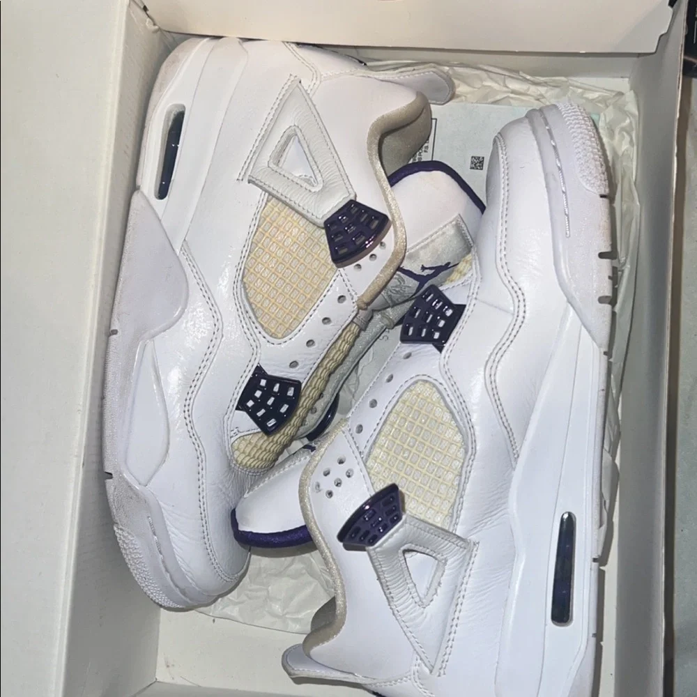 Metallic purple Jordan 4s - Picture 1 of 2